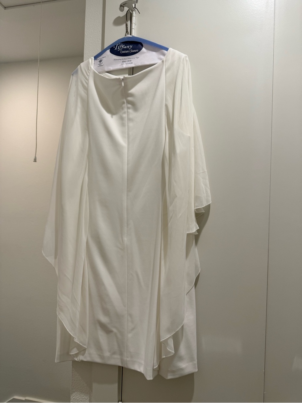 Calvin Klein Ivory Cape Dress - Picture 2 of 4